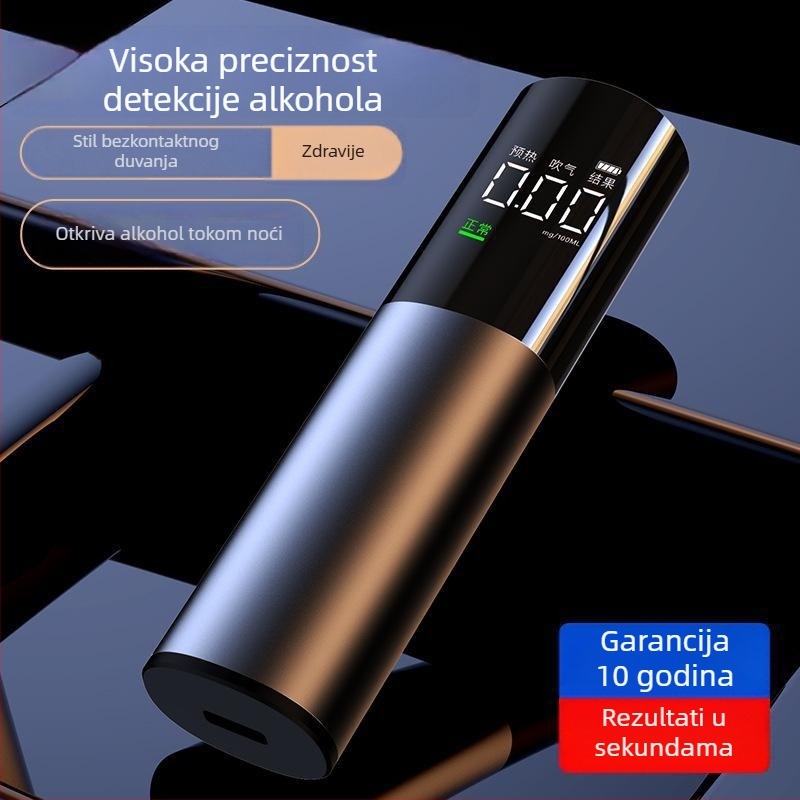 Qunchi J1 automobilski tester alkohola, aluminijska legura + PS, 0,65 W, detekcija koncentracije alkohola