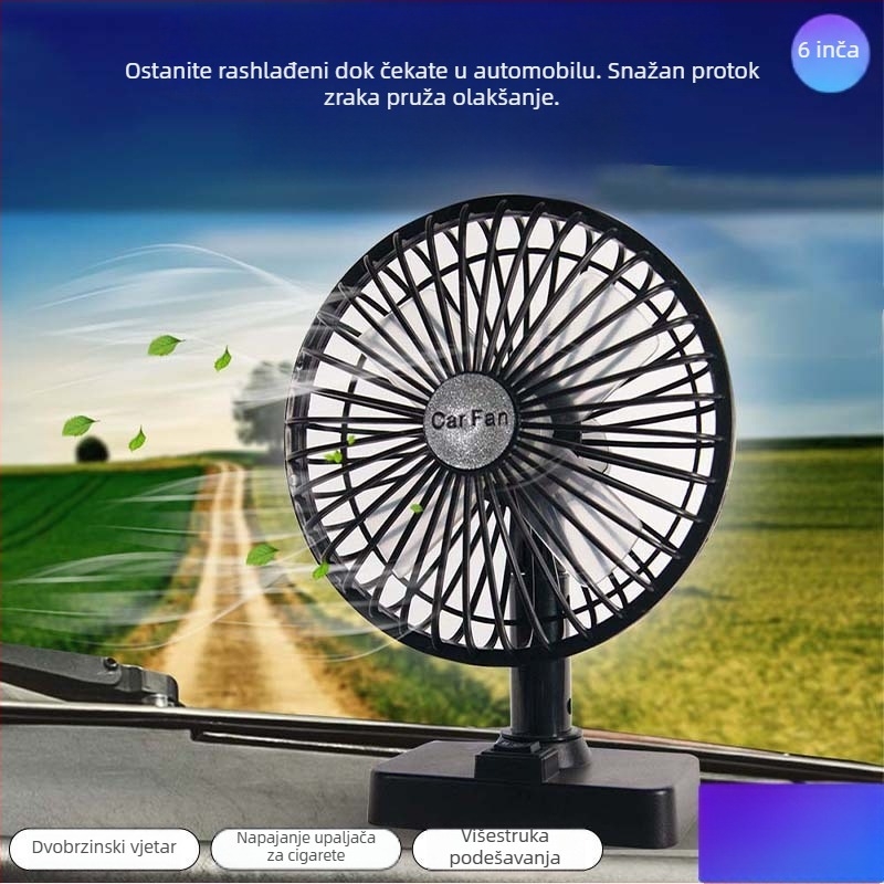 Automobilski ventilator ABS AC-2309 (Materijal: ABS, Snaga: 3W, Model: AC-2309)