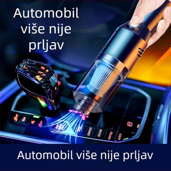 Automobilski mini usisavač, bežični ručni, s usisom 5500 Pa, ulazna snaga 120 W, napon 7,4 V
