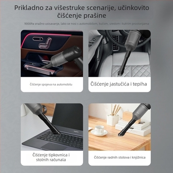 Automobilski mini usisavač – bežični, 7.4V, 100W, usis 3500Pa, 40000 rpm, JANCHENG