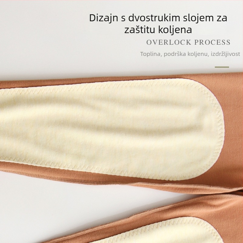 Ženske termo tajice s flisom, koljena zaštita, visoki struk, oblikovanje tijela, ekstra debeli materijal 301-350 g/m²