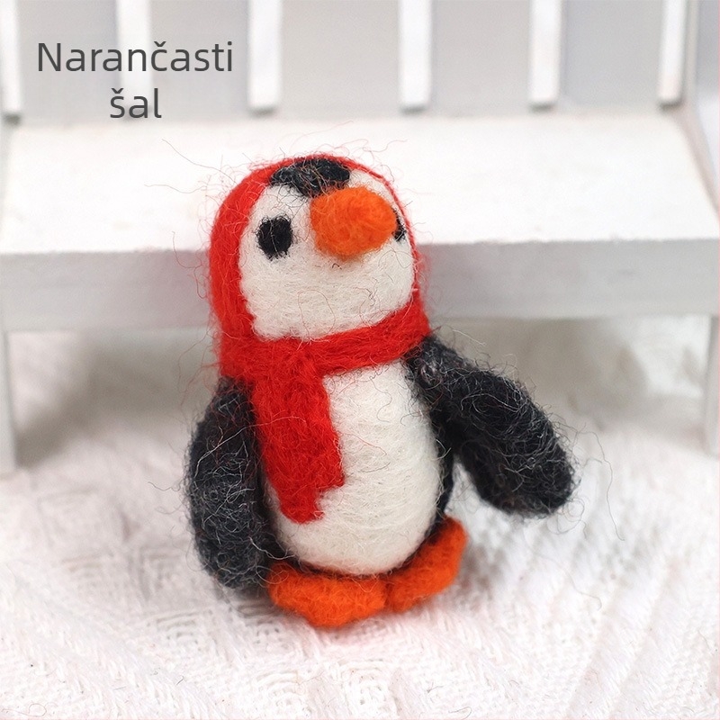 Pingvin od pliša – broš u crtani stil, dekorativno, dar, ekološki prihvatljiv obrad, porijeklo Chongqing, jesen 2022