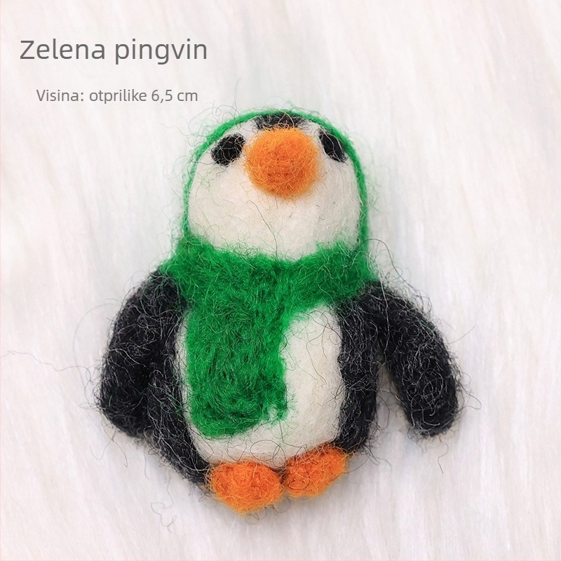 Pingvin od pliša – broš u crtani stil, dekorativno, dar, ekološki prihvatljiv obrad, porijeklo Chongqing, jesen 2022