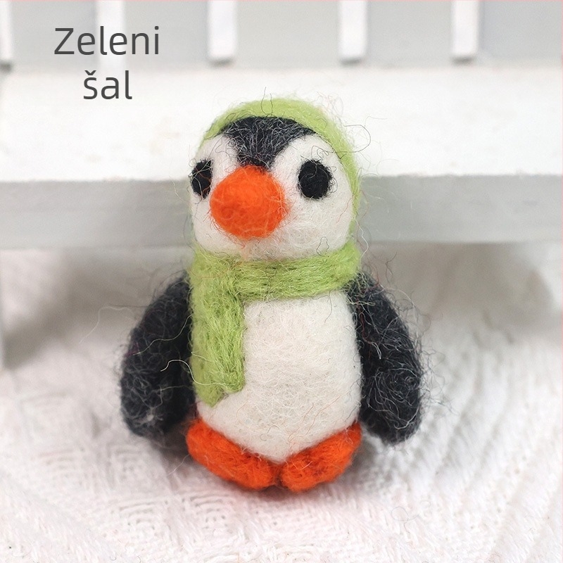 Pingvin od pliša – broš u crtani stil, dekorativno, dar, ekološki prihvatljiv obrad, porijeklo Chongqing, jesen 2022