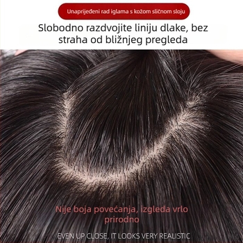 Dio kose za periku od pravih vlasi – kovrčav, volumen; ručno tkan, prirodna boja kože, brend yifeng