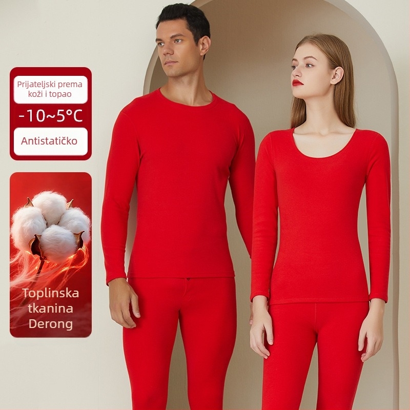Unisex termoski set donjeg rublja — Akril 30-50% smjesa, osnovni materijal Terylene, flis podstava, ekstra debeli 301-350 g/m², gornji dio s dugim rukavima i duge hlače