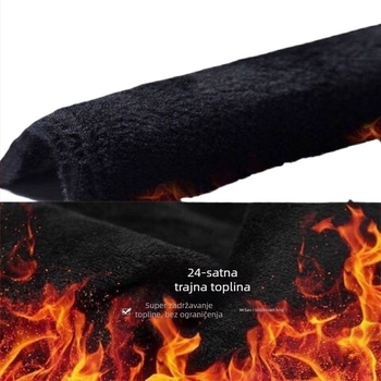 Ženske hlače kroja olovka, visokim strukom, s fleec podstavom, chenille-spandex materijal, srednja debljina
