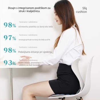 Jastučić za uredske potrebe korekcije držanja s memorijskom penom, poliester navlaka, Sifeiqi, japanski stil, integrirana podrška kukovima i struku