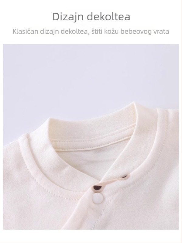 Unisex dječji top od 100% pamuka, Brushed, V-izrez, bez kapuljače, za proljeće i jesen