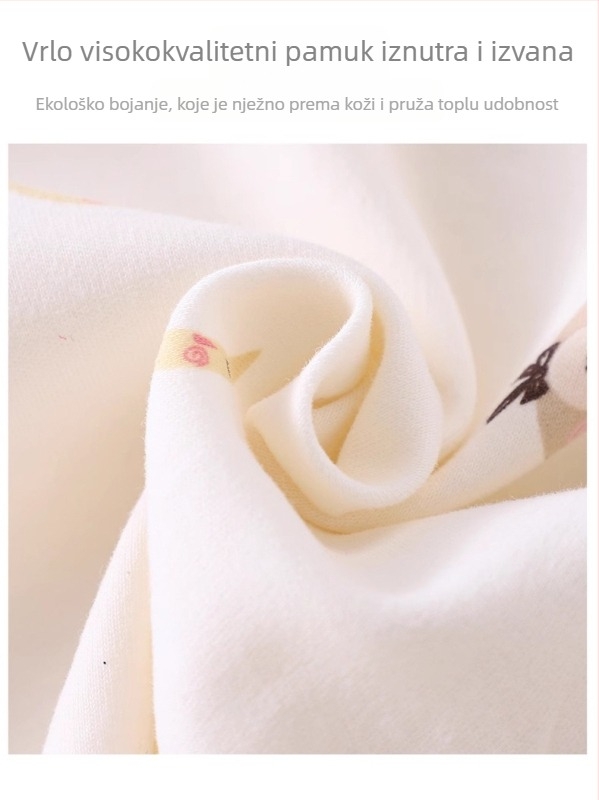 Unisex dječji top od 100% pamuka, Brushed, V-izrez, bez kapuljače, za proljeće i jesen