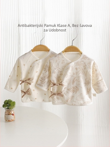 Novorođeni dječji top u stilu monaha, 100% pamuk, češljani materijal, okrugli izrez, unisex