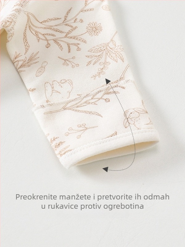 Novorođeni dječji top u stilu monaha, 100% pamuk, češljani materijal, okrugli izrez, unisex
