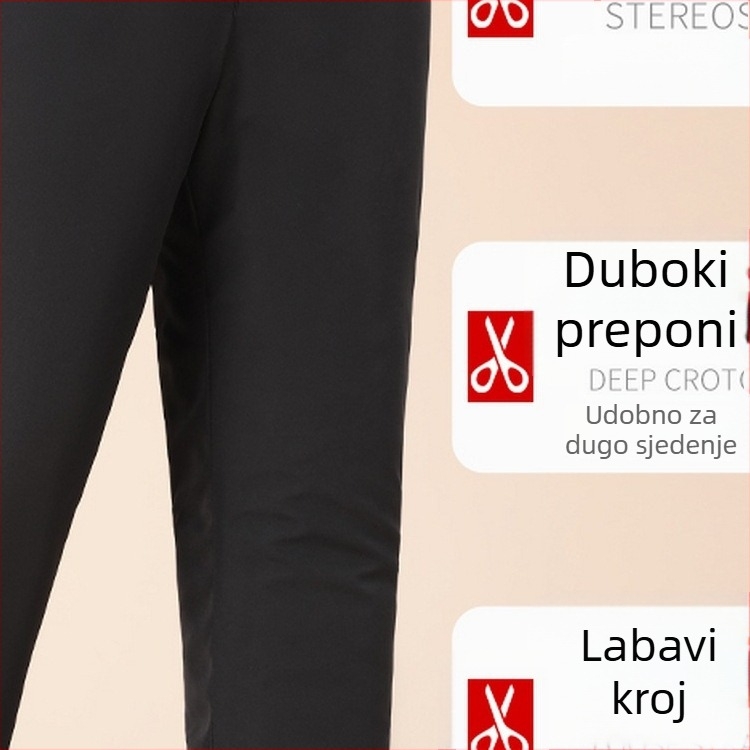 Woodpecker muške zimske hlače, ravni kroj, visok struk, debeli flis ispod, bambus vlakna, visoka elastičnost, dekorativni džepovi