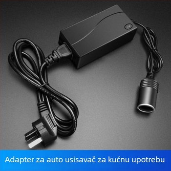 Auto električni adapter — pretvarač 220V u 12V, 60W, utičnica za cigaretu, ABS plast