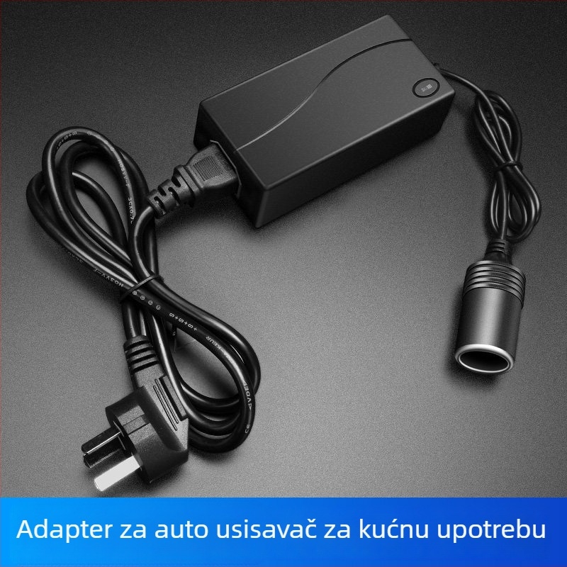 Auto električni adapter — pretvarač 220V u 12V, 60W, utičnica za cigaretu, ABS plast