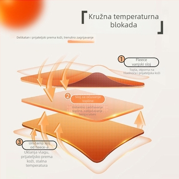 Termička za dječake s dugim rukavima, njemački flis, visoki ovratnik, poliester, Sigurnosna razina B, Zimska sezona 2025