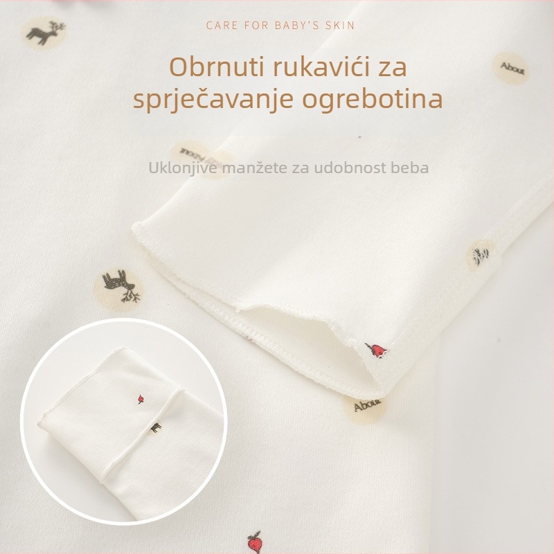 Nova beba pamuk top s dugim rukavima, V izrezom, 100% pamuk, za sve sezone