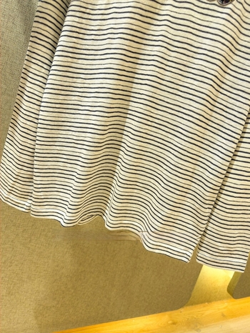 Majica s prugama, okrugli izrez, dugi rukavi, slobodan kroj, standardna duljina