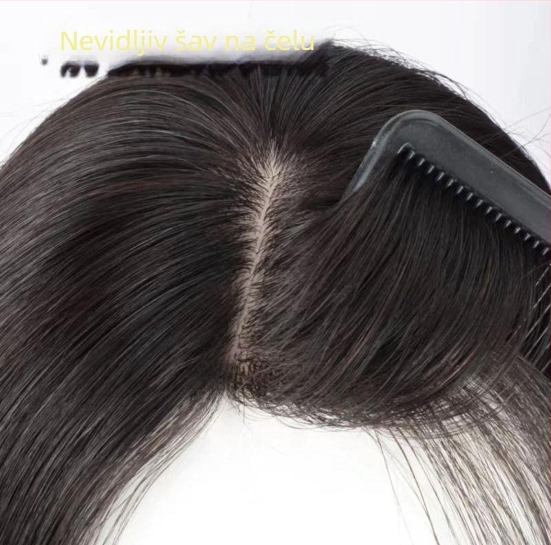 Dijel za kosu za žene – pravo ljudska kosa, ravne, ručno tkanje, visoka kruna; model Bangs hair piece, OEM/domaće, podrijetlo Henan