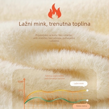 Ženski džemper od viskoze s fleece podstavom, visok ovratnik, dugi rukavi, uski kroj