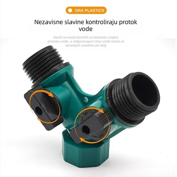 Y-oblik plastični spoj za perilicu rublja, dvostruki protok, vodeni razvodnik 1 na 2
