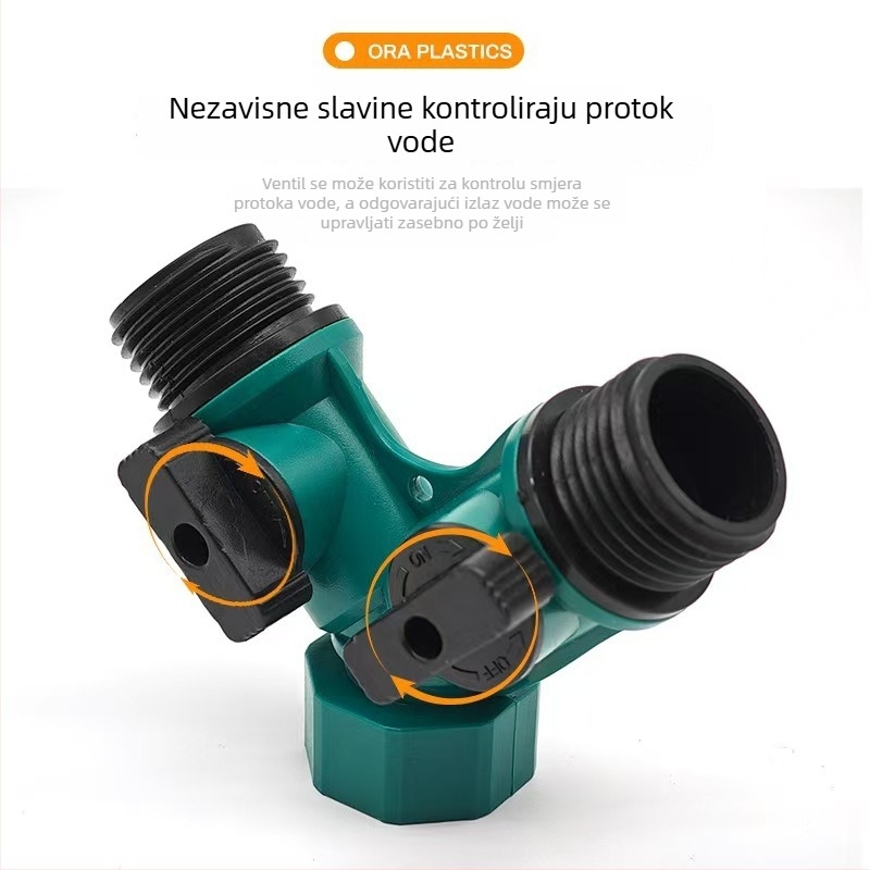 Y-oblik plastični spoj za perilicu rublja, dvostruki protok, vodeni razvodnik 1 na 2