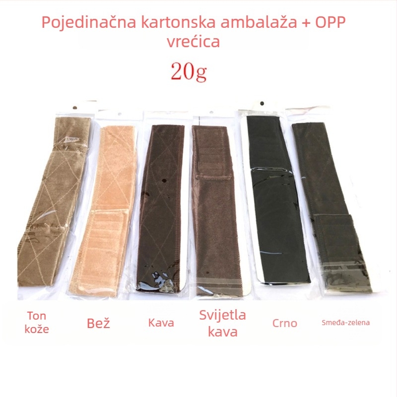 Velcro traka za glavu za sport i jogu, baršun materijal, ručna izrada, unisex, karirani uzorak (Materijal: baršun; Obrada: ručna izrada; Tip: Velcro traka za glavu; Stil: unisex; Uzorak: karirani)