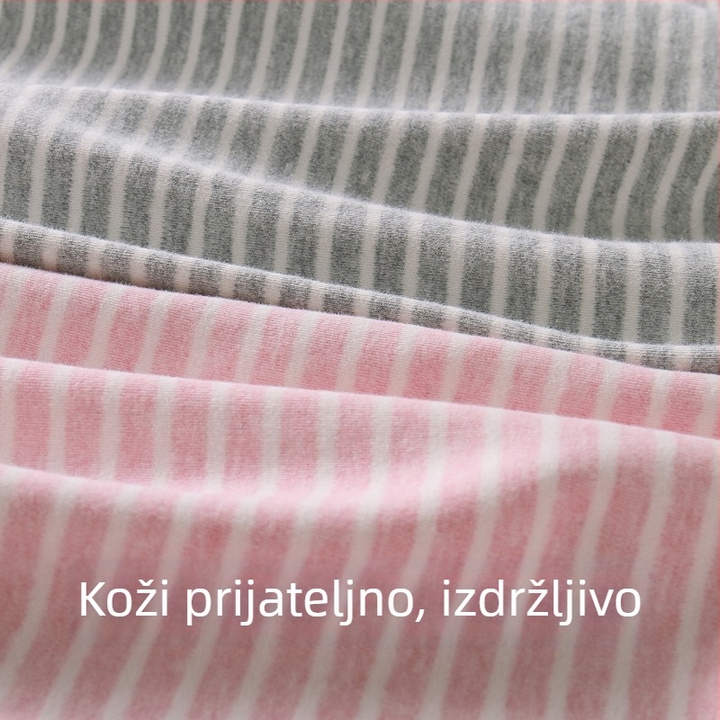 Dječja pamučna majica s prugama, debela za toplinu, okrugli izrez, bez kapulje, 95% pamuk, unisex, za djecu od 3 do 8 godina