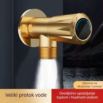 Kutni ventil, 201 nehrđajući čelik, zidni montaža, univerzalna upotreba, unutarnji promjer 4 točke, normalni tlak