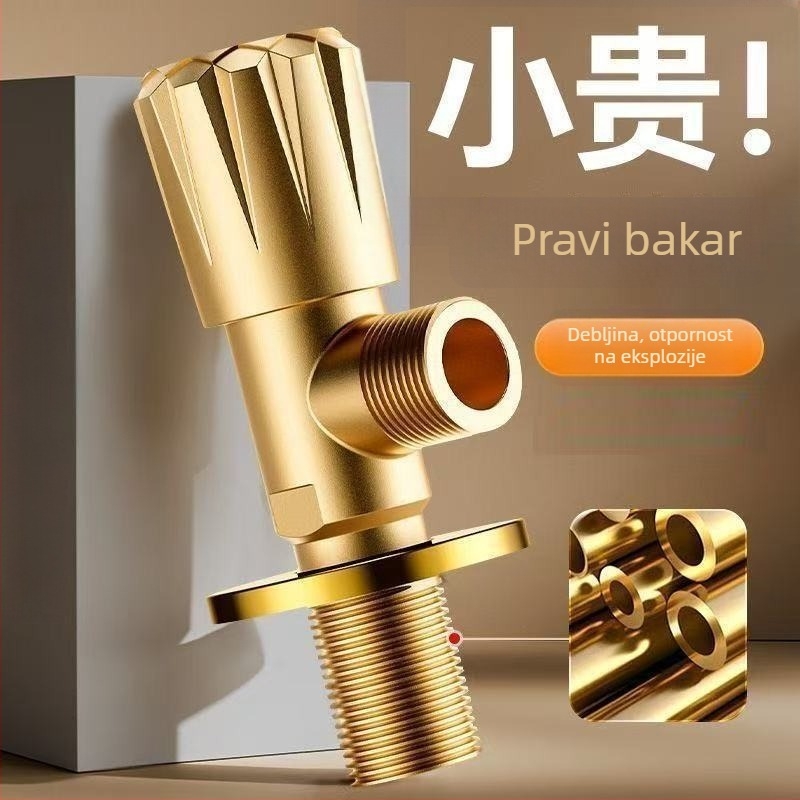 Kutni ventil, 201 nehrđajući čelik, zidni montaža, univerzalna upotreba, unutarnji promjer 4 točke, normalni tlak