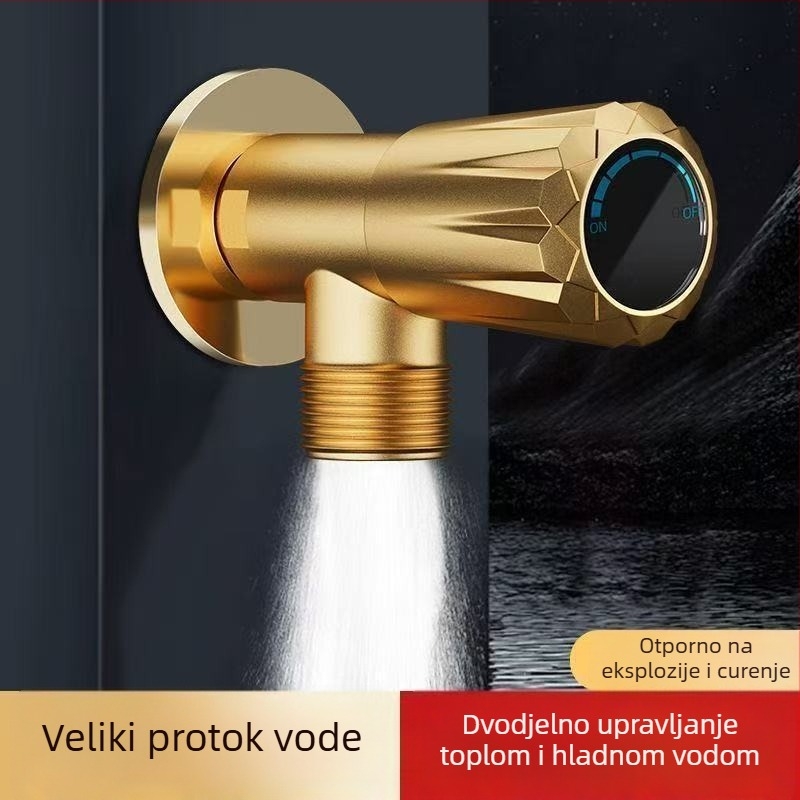 Kutni ventil, 201 nehrđajući čelik, zidni montaža, univerzalna upotreba, unutarnji promjer 4 točke, normalni tlak