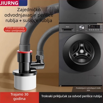 Trostruki odvod perilice rublja - Nehrđajući čelik, P-trap oblik, Povlačni tip, Model 0048, Jiurong