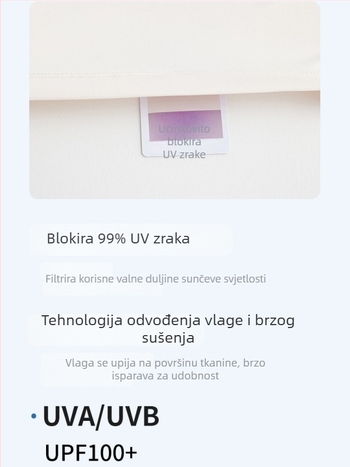 Majica s kapuljom za UV zaštitu - unisex, ljeto, UPF50+, najlon