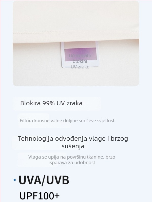 Majica s kapuljom za UV zaštitu - unisex, ljeto, UPF50+, najlon