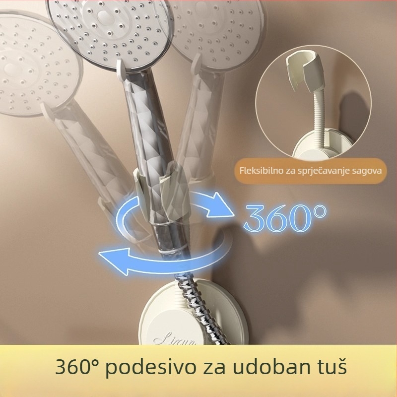 Držač tuša bez bušenja, zidni držač tuša, univerzalan i podesiv, model Hszhijia, moderan minimalistički dizajn