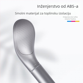 Tuš glava s filtrom, pojačanim protokom, integriranim grijačem vode, kišni tuš, ugradnja bez bušenja