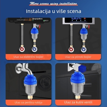 Predfiltar za kućni električni grijač vode (ABS plastika; moderan i minimalistički stil; pogodno za slavinu, perilicu i tuš)