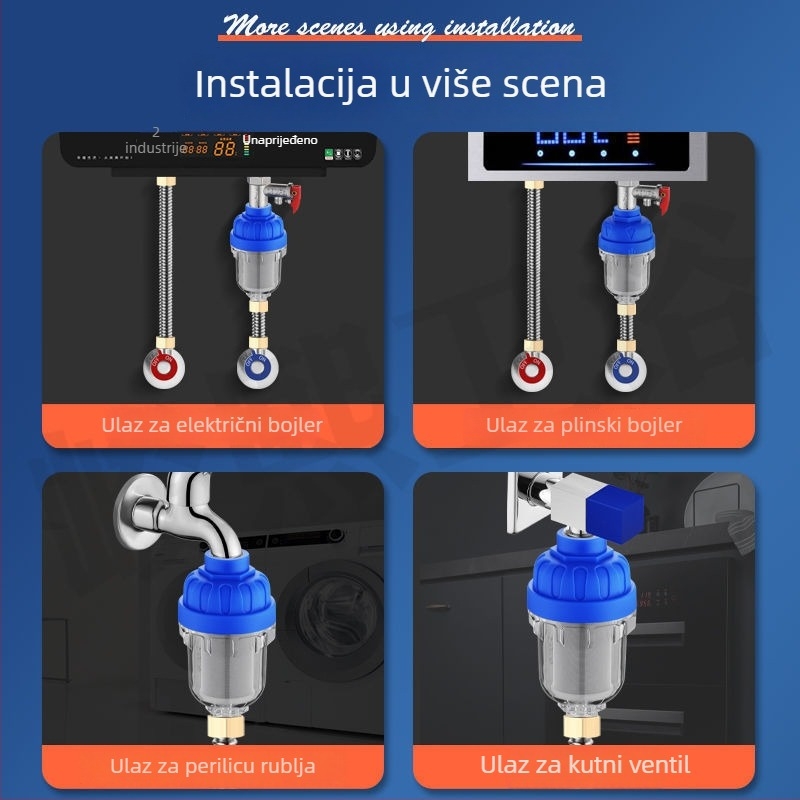 Predfiltar za kućni električni grijač vode (ABS plastika; moderan i minimalistički stil; pogodno za slavinu, perilicu i tuš)