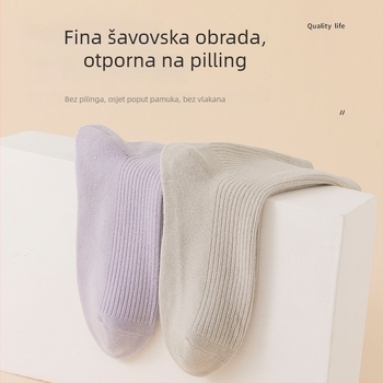 Ženske čarape od 100% pamuka, srednja dužina, sve sezone, jednobojne, upijaju znoj i sprječavaju neugodan miris