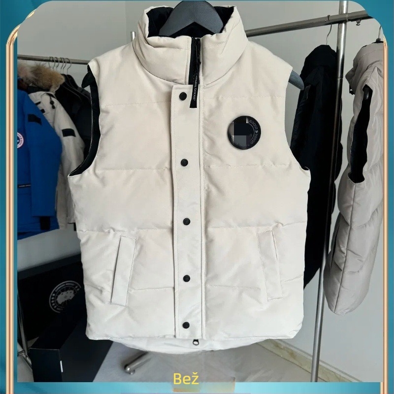 Unisex down vest sa stojećim ovratnikom, vodootporna, najlonska vanjska tkanina, modalna podstava