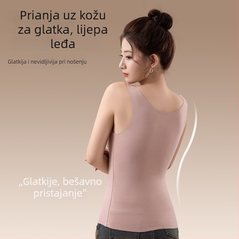 Ženska termalna vesta s kapuljom, flis unutrašnjost, poliester 80–90%, gustoća 181–200 g/m²
