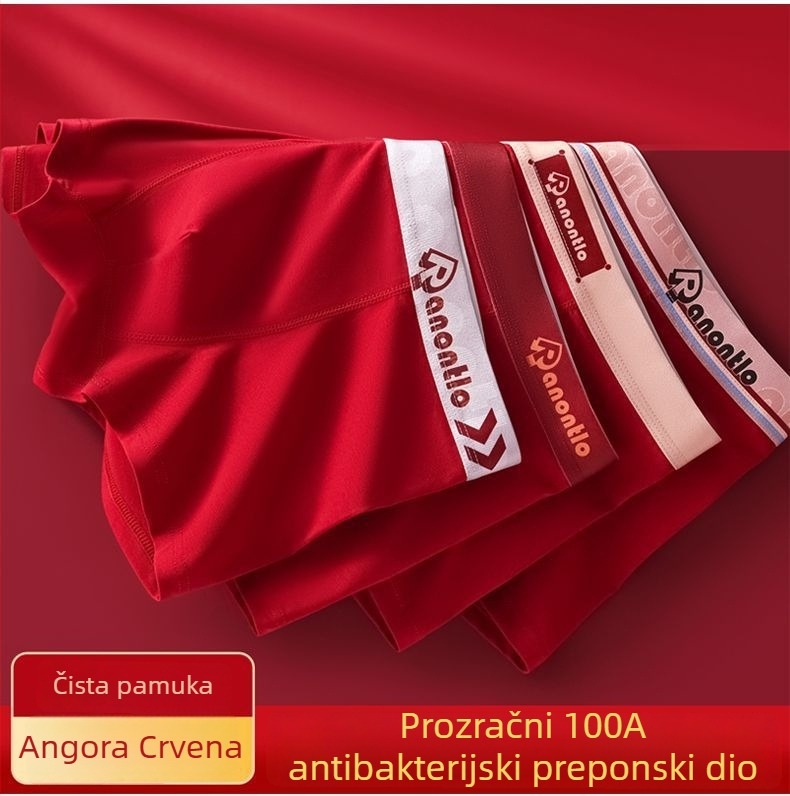 Muške pamučne bokserice za mlade, srednji pojas, 95–100% pamuka, proljeće 2025