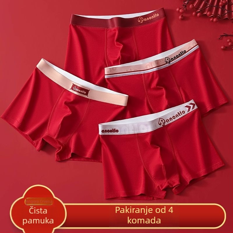 Muške pamučne bokserice za mlade, srednji pojas, 95–100% pamuka, proljeće 2025