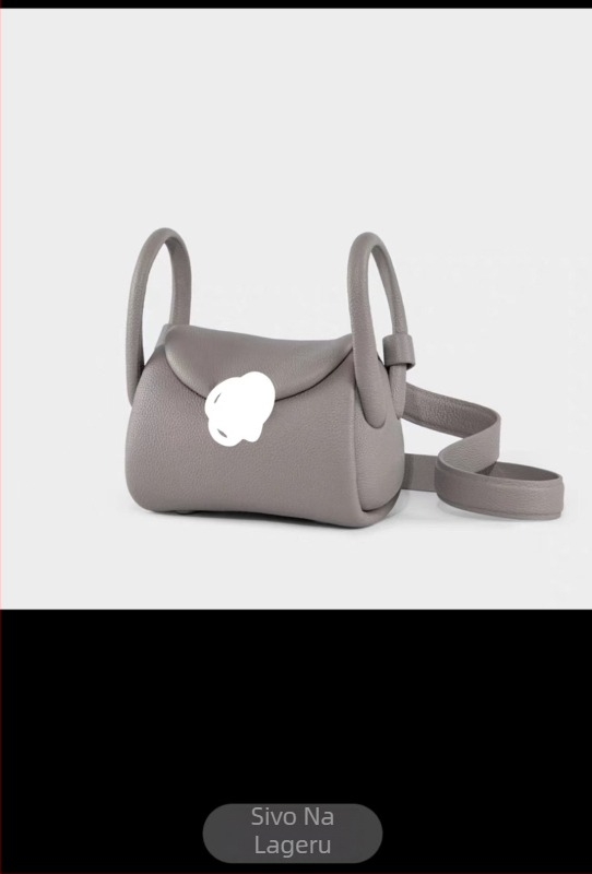 Torba od prave kože u obliku jastuka — cilindrična, magnetno zatvaranje, unutarnja pretinac za telefon, torba s poklopcem