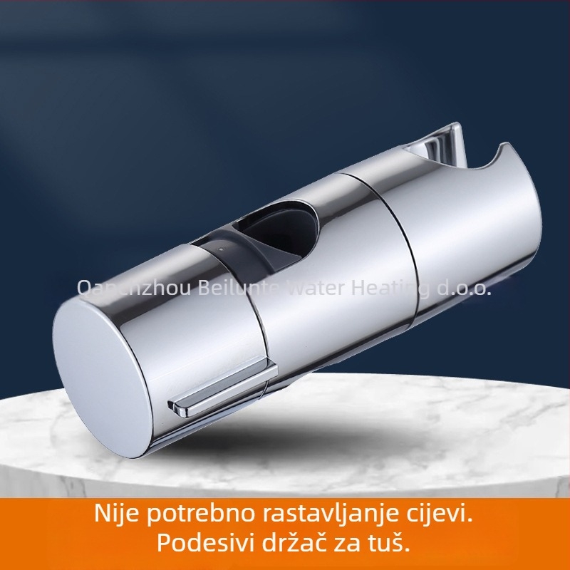 Držač tuša bez bušenja, prilagodljiva osnova za podizanje šipke, ručni tuš s kliznim navojem, model BL-8005, ABS, srednja umetanje, elektropokrivanje