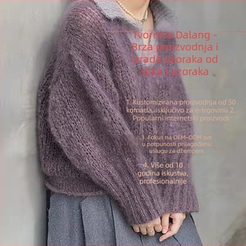 Visoko kvalitetni pleteni džemper s OEM prilagodbom prema nacrtima ili uzorcima; materijali: kašmir, vuna, pleteni materijal, led svila, najlon; probni ciklus 2; kapacitet 1000/3.