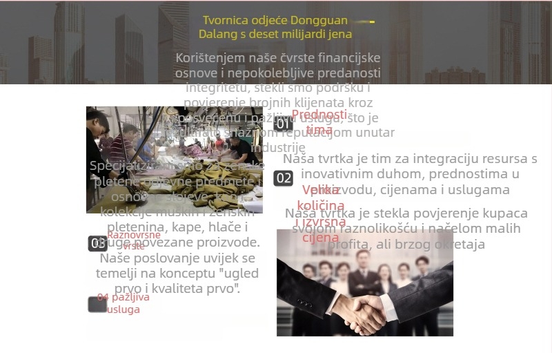 Visoko kvalitetni pleteni džemper s OEM prilagodbom prema nacrtima ili uzorcima; materijali: kašmir, vuna, pleteni materijal, led svila, najlon; probni ciklus 2; kapacitet 1000/3.