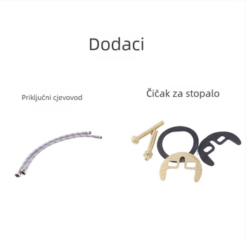 Kuhinjski faucet od cinka s keramičkom kartušom, vertikalna ugradnja, krom završna obrada, model YMNA045, topla i hladna voda