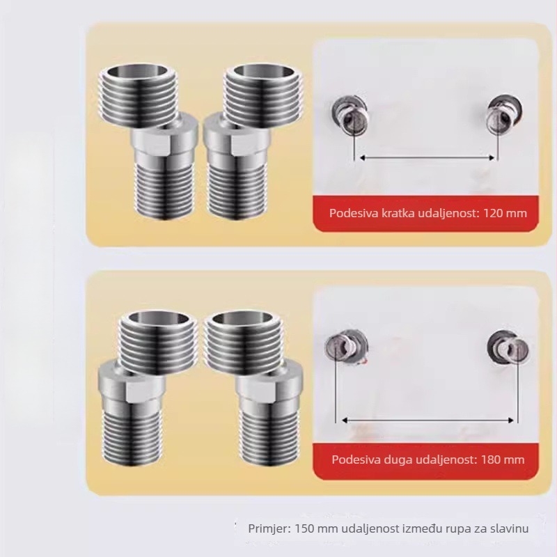 Tuš kutni spoj, bakar, univerzalni, 1 kom, moderan minimalistički stil