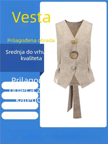 Pletena vesta: prilagođeni dizajn i izrada prema uzorcima, ISO9001, obrada uzoraka i izrada po crtežima, Leica branda, tkanina: Drugo